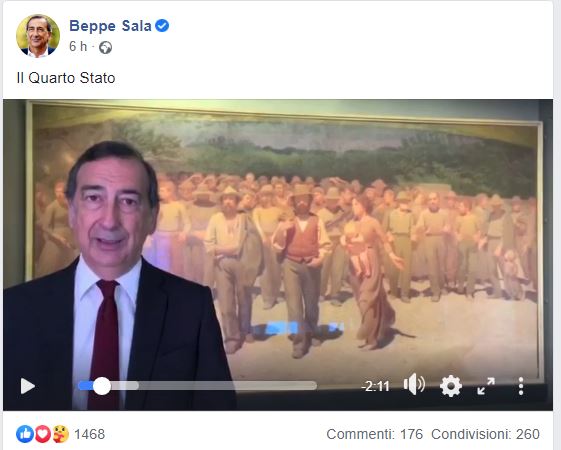 2020-05-20 - Sindaco Beppe Sala_centanni Quarto Stato a Milano