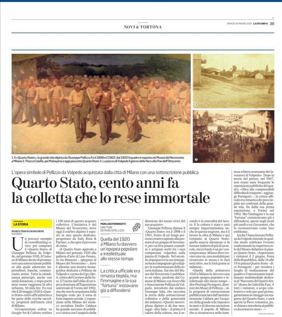 La Stampa_2020-05-28 - Cent'anni QS a Milano